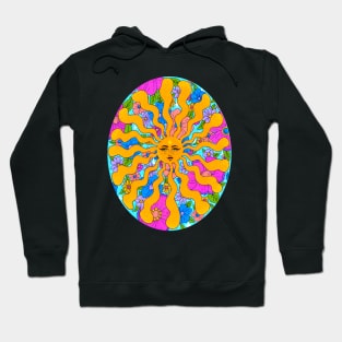 Sunshine State of Mind - Retro Sun and Florals Hoodie